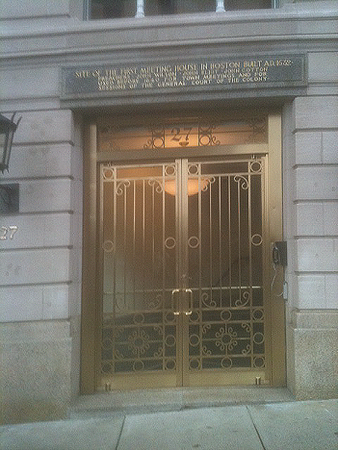 Door with plaque at 27 State St